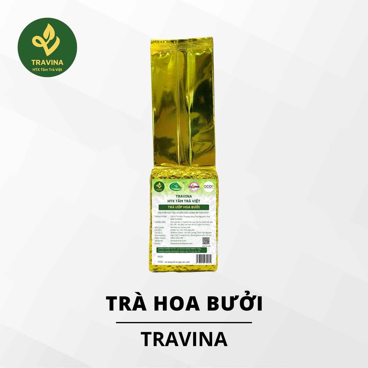 Trà Hoa Bưởi Trà Hoa Bưởi – HTX Tâm Trà Việt – trà Thái Nguyên chuẩn VietGAP