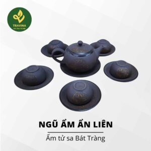 Bộ ấm Ngũ Ẩm Ẩn Liên – HTX Tâm Trà Việt – trà Thái Nguyên chuẩn VietGAP
