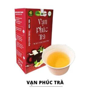 Hộp Trà Vạn Phúc – HTX Tâm Trà Việt – Trà Thái Nguyên chuẩn VietGap – hộp trà và chén trà pha