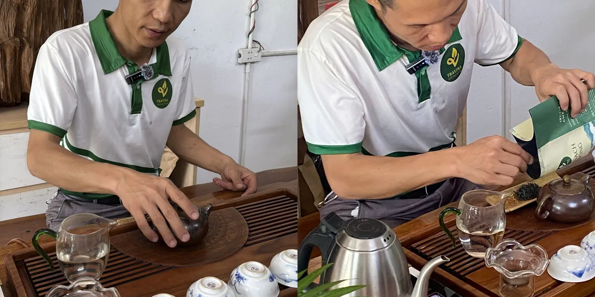 7 bước pha trà Thái Nguyên chuẩn cho quán: định lượng, nhiệt độ, giá vốn mỗi ấm 7 bước pha trà Thái Nguyên chuẩn cho quán: đong trà, canh nhiệt, hãm và rót kiệt