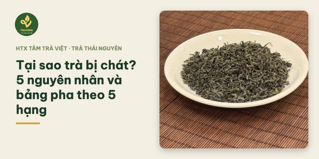 Tại sao trà bị chát? 5 nguyên nhân và bảng pha theo 5 hạng Tại sao trà bị chát? 5 nguyên nhân và bảng pha theo 5 hạng