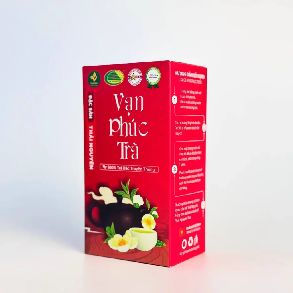 Quà Tết doanh nghiệp Hải Phòng cho khu công nghiệp, in logo hộp trà thế nào? Hộp Trà Vạn Phúc làm quà Tết doanh nghiệp Hải Phòng