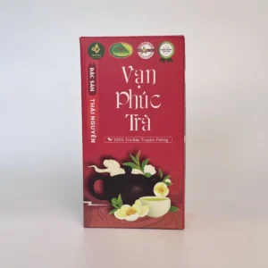 Hộp Trà Vạn Phúc – mặt trước hộp
