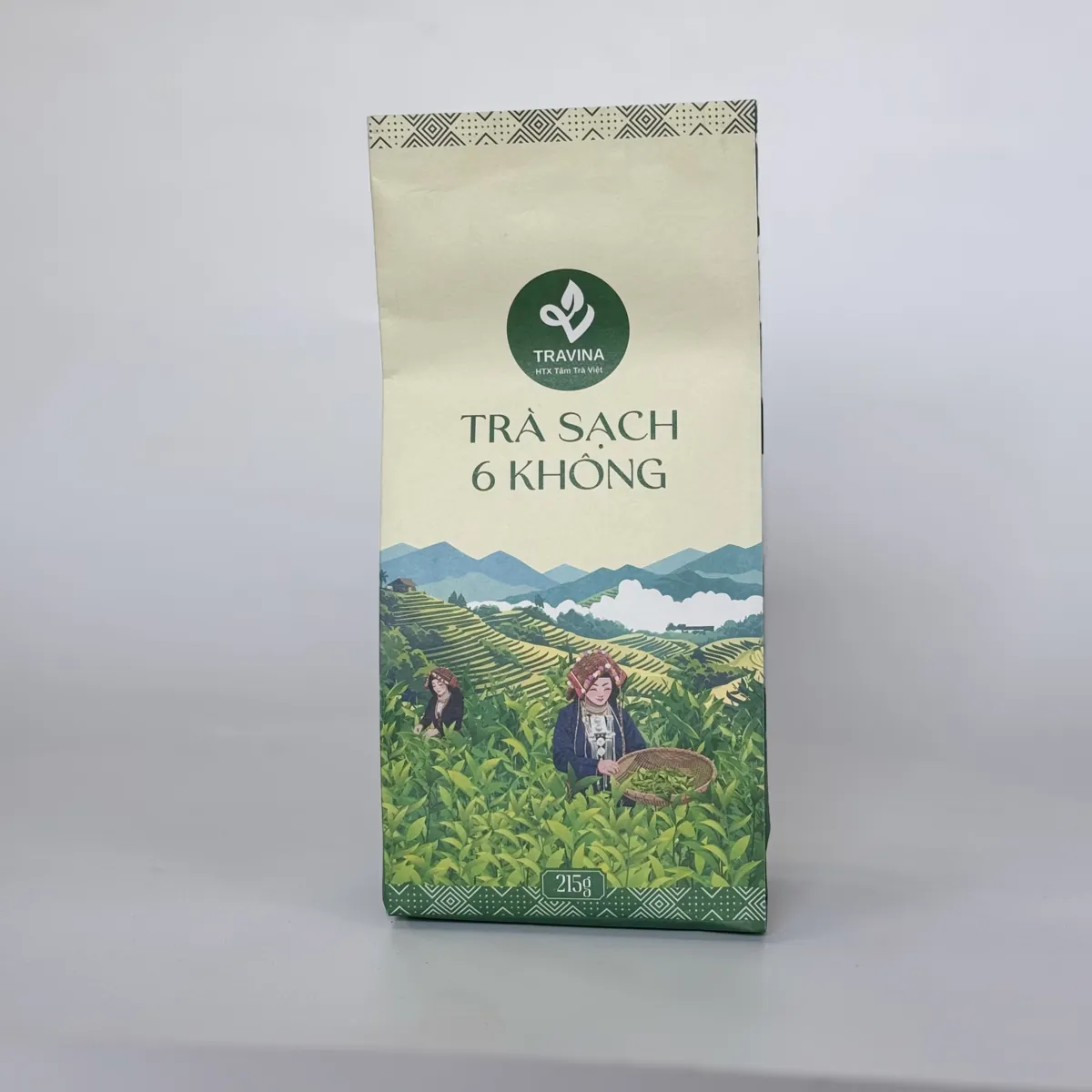 Túi Trà Sạch 6 Không mặt trước – TRAVINA HTX Tâm Trà Việt